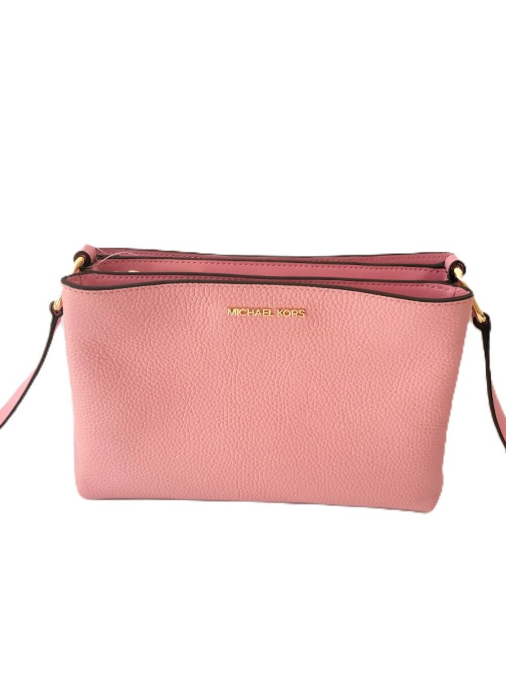 Michael Kors Trisha Medium Triple Compartment Crossbody Carnation Leather